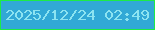 文字の大きさ：2、枠の色：1deb47、背景の色：31a9d6、文字の色：8ce4f1 無料ブログパーツのブログ時計