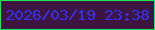 文字の大きさ：5、枠の色：1dec59、背景の色：3e1441、文字の色：3332f5 無料ブログパーツのブログ時計