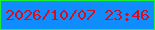 文字の大きさ：2、枠の色：1dee33、背景の色：0f8dff、文字の色：d40e1c 無料ブログパーツのブログ時計