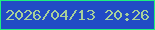 文字の大きさ：4、枠の色：1def7f、背景の色：214bc5、文字の色：a7d09a 無料ブログパーツのブログ時計