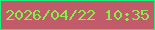文字の大きさ：5、枠の色：1df17d、背景の色：c25b69、文字の色：83f14c 無料ブログパーツのブログ時計