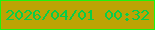 文字の大きさ：3、枠の色：1df311、背景の色：bca404、文字の色：08cd49 無料ブログパーツのブログ時計