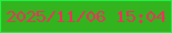 文字の大きさ：4、枠の色：1df342、背景の色：33b31d、文字の色：ea335b 無料ブログパーツのブログ時計
