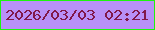 文字の大きさ：4、枠の色：1df40f、背景の色：b890f8、文字の色：81184b 無料ブログパーツのブログ時計