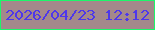 文字の大きさ：4、枠の色：1df66a、背景の色：a4888b、文字の色：4e37ea 無料ブログパーツのブログ時計