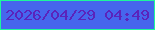 文字の大きさ：1、枠の色：1df79c、背景の色：4666ed、文字の色：5b23bb 無料ブログパーツのブログ時計