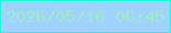文字の大きさ：3、枠の色：1df7d8、背景の色：a0d2fe、文字の色：9feac6 無料ブログパーツのブログ時計