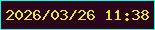 文字の大きさ：3、枠の色：1df8db、背景の色：2c051a、文字の色：dee83c 無料ブログパーツのブログ時計