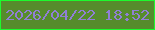 文字の大きさ：1、枠の色：1dfa2d、背景の色：568c2c、文字の色：907fd5 無料ブログパーツのブログ時計