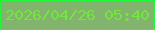 文字の大きさ：3、枠の色：1dfa38、背景の色：82b46d、文字の色：72e740 無料ブログパーツのブログ時計