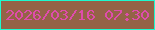 文字の大きさ：5、枠の色：1dfad0、背景の色：946347、文字の色：df4cab 無料ブログパーツのブログ時計