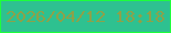 文字の大きさ：1、枠の色：1dfe3c、背景の色：2ec190、文字の色：8da149 無料ブログパーツのブログ時計