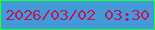 文字の大きさ：4、枠の色：1dff38、背景の色：439ad8、文字の色：be175b 無料ブログパーツのブログ時計