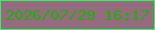 文字の大きさ：3、枠の色：1dff52、背景の色：976b7f、文字の色：19b208 無料ブログパーツのブログ時計