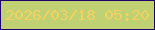 文字の大きさ：1、枠の色：1e026d、背景の色：c0d173、文字の色：f3d162 無料ブログパーツのブログ時計