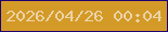 文字の大きさ：2、枠の色：1e0374、背景の色：d49a27、文字の色：ead3a7 無料ブログパーツのブログ時計
