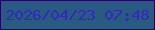 文字の大きさ：5、枠の色：1e0466、背景の色：295b82、文字の色：3428bc 無料ブログパーツのブログ時計