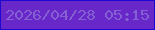 文字の大きさ：4、枠の色：1e06d3、背景の色：6827c8、文字の色：8560d3 無料ブログパーツのブログ時計
