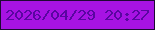 文字の大きさ：1、枠の色：1e0933、背景の色：a713e3、文字の色：5906a1 無料ブログパーツのブログ時計