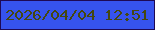 文字の大きさ：2、枠の色：1e0954、背景の色：3653ed、文字の色：45470f 無料ブログパーツのブログ時計