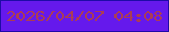 文字の大きさ：4、枠の色：1e0ba7、背景の色：6519ec、文字の色：aa3d55 無料ブログパーツのブログ時計
