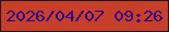文字の大きさ：1、枠の色：1e1518、背景の色：c73e29、文字の色：2d0189 無料ブログパーツのブログ時計