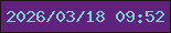 文字の大きさ：4、枠の色：1e1614、背景の色：60227c、文字の色：78d4cd 無料ブログパーツのブログ時計