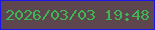 文字の大きさ：4、枠の色：1e17ed、背景の色：5d464e、文字の色：41b455 無料ブログパーツのブログ時計