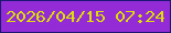 文字の大きさ：1、枠の色：1e1875、背景の色：932bd6、文字の色：dedd0a 無料ブログパーツのブログ時計