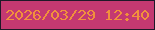 文字の大きさ：3、枠の色：1e1928、背景の色：c43971、文字の色：f1913c 無料ブログパーツのブログ時計