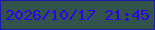 文字の大きさ：3、枠の色：1e19ad、背景の色：31534c、文字の色：2b01f4 無料ブログパーツのブログ時計