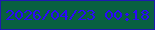 文字の大きさ：2、枠の色：1e1ab1、背景の色：086041、文字の色：2c08f9 無料ブログパーツのブログ時計