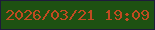 文字の大きさ：2、枠の色：1e1b3b、背景の色：1e5112、文字の色：c04b21 無料ブログパーツのブログ時計