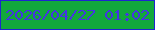 文字の大きさ：1、枠の色：1e25cf、背景の色：12a83c、文字の色：4434e4 無料ブログパーツのブログ時計