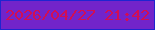 文字の大きさ：3、枠の色：1e25d0、背景の色：7224ca、文字の色：d10e54 無料ブログパーツのブログ時計