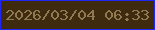 文字の大きさ：1、枠の色：1e26f8、背景の色：3d2a0f、文字の色：907851 無料ブログパーツのブログ時計