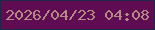 文字の大きさ：1、枠の色：1e2846、背景の色：5f0c53、文字の色：b38a84 無料ブログパーツのブログ時計