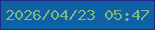文字の大きさ：3、枠の色：1e2885、背景の色：0d61a4、文字の色：7eb881 無料ブログパーツのブログ時計