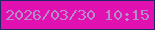 文字の大きさ：5、枠の色：1e2a65、背景の色：e010b1、文字の色：b68cc6 無料ブログパーツのブログ時計