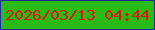文字の大きさ：3、枠の色：1e2a95、背景の色：28bb17、文字の色：de160e 無料ブログパーツのブログ時計