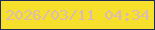 文字の大きさ：3、枠の色：1e2b5a、背景の色：f7e02c、文字の色：dabbb5 無料ブログパーツのブログ時計