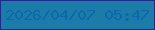 文字の大きさ：1、枠の色：1e2b8b、背景の色：1b7ca9、文字の色：0f66aa 無料ブログパーツのブログ時計