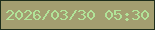 文字の大きさ：1、枠の色：1e2e1b、背景の色：a39e70、文字の色：b1e398 無料ブログパーツのブログ時計
