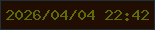 文字の大きさ：1、枠の色：1e3038、背景の色：210d02、文字の色：5d6d04 無料ブログパーツのブログ時計
