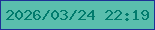文字の大きさ：3、枠の色：1e3096、背景の色：5abead、文字の色：017b6d 無料ブログパーツのブログ時計