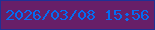 文字の大きさ：1、枠の色：1e3195、背景の色：671f68、文字の色：036df4 無料ブログパーツのブログ時計