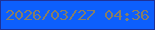 文字の大きさ：3、枠の色：1e3198、背景の色：0d5ffd、文字の色：867e67 無料ブログパーツのブログ時計