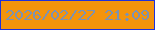 文字の大きさ：4、枠の色：1e31db、背景の色：f4940b、文字の色：7c92b3 無料ブログパーツのブログ時計