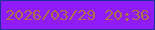 文字の大きさ：3、枠の色：1e3397、背景の色：901df9、文字の色：ab714c 無料ブログパーツのブログ時計