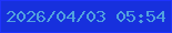 文字の大きさ：1、枠の色：1e33fd、背景の色：1730dd、文字の色：51a1de 無料ブログパーツのブログ時計